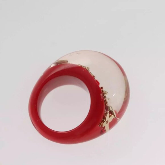 LOUIS VUITTON Uncle John Burgh Ring plastic Red - Picture 5 of 13